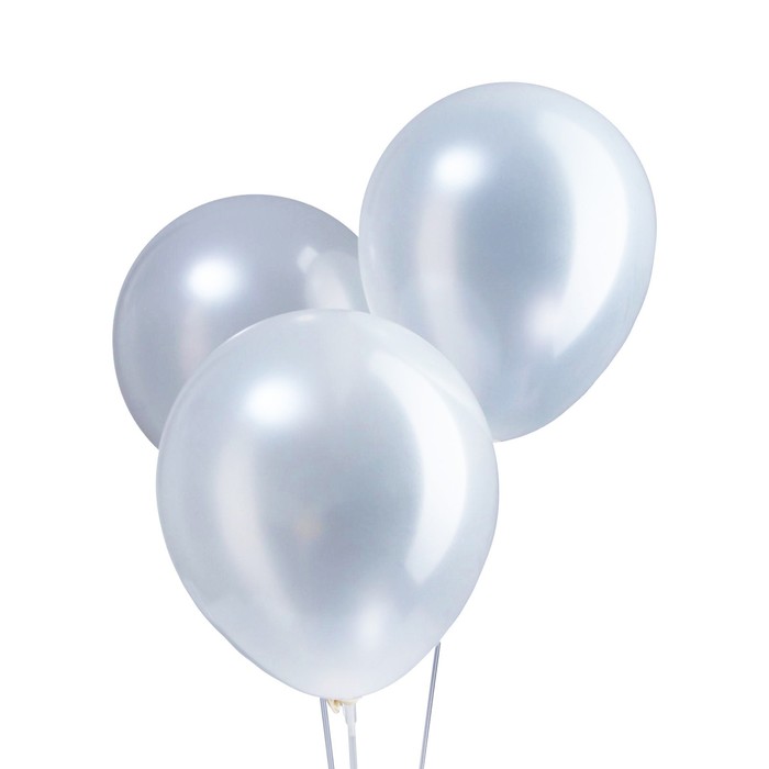 Воздушный шар Белый металлик 12 дюймов
