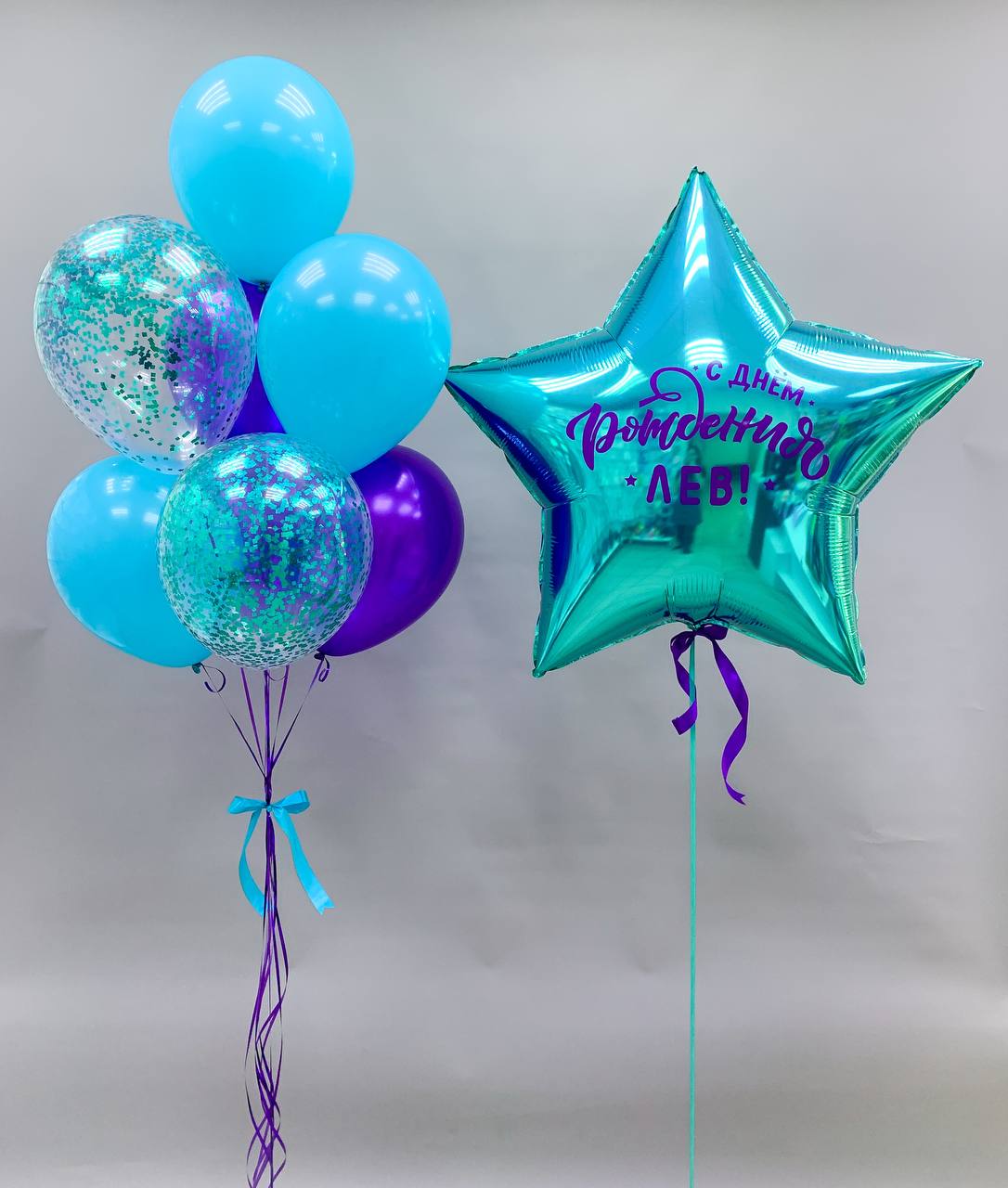 Набор воздушных шаров с большой звездой 217